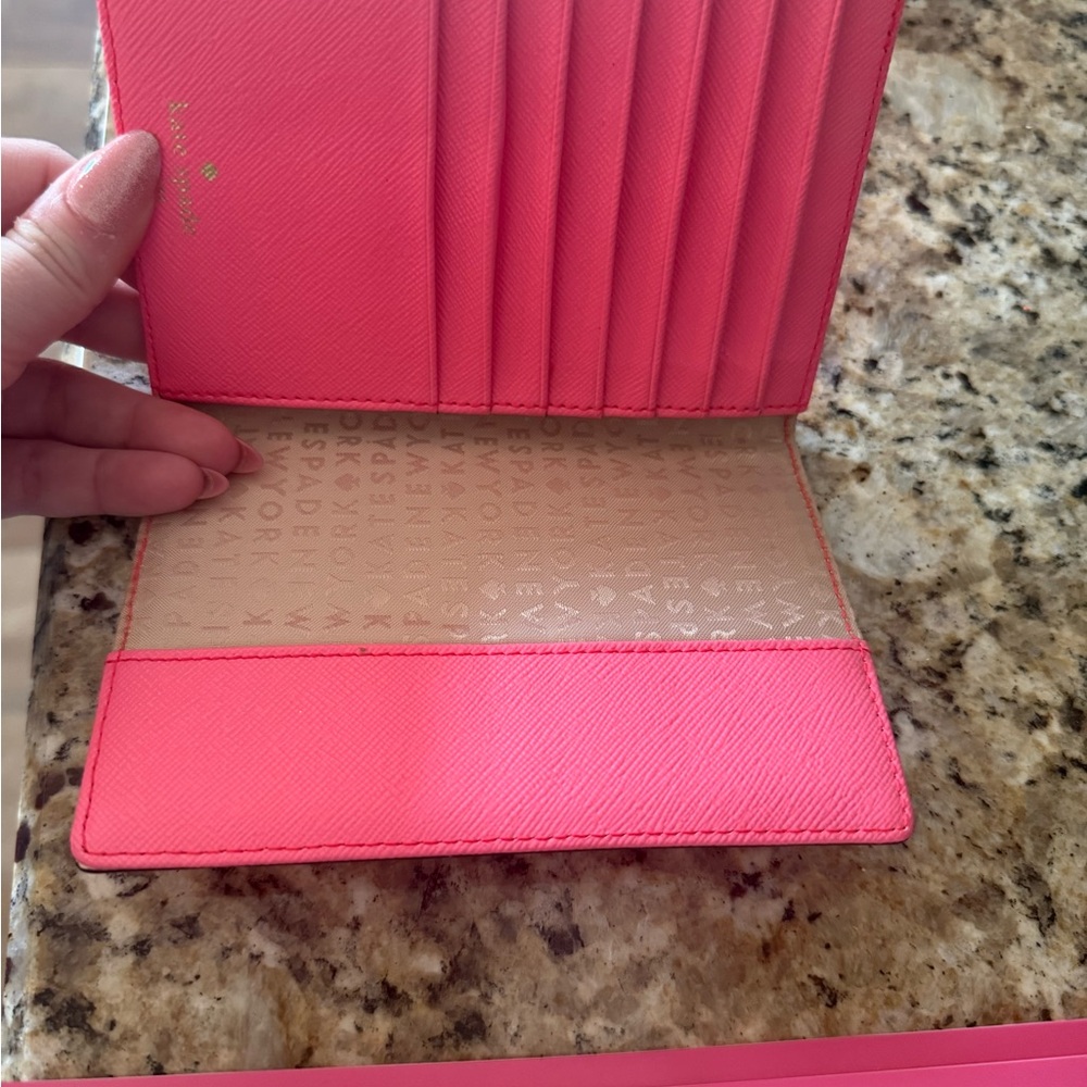 Kate Spade Pink Parrot Passport Holder - Picture 2 of 3